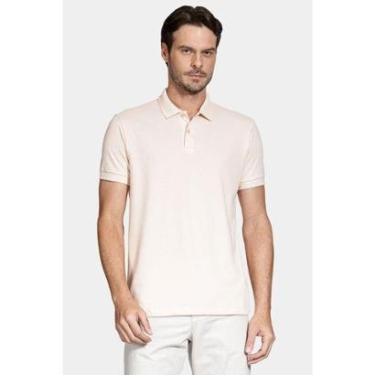 Imagem de Polo Aramis Manga Curta Algodão Com Linho Salmao-Masculino