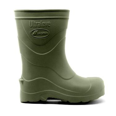 Imagem de Bota Galocha Eva Verde Militar Ultraleve Para Frio Chuva - Baspan, 41,