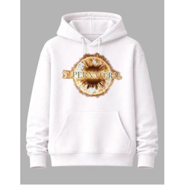 Imagem de Moletom Super Natural Blusa De Frio Casaco Unissex - NM KIds, Branco, 