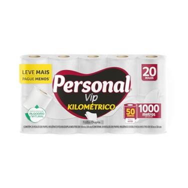 Imagem de Personal Papel Higiênico Kilométrico Folha Dupla, Com 20 Rolos 50M