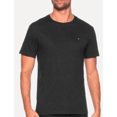 Imagem de Camiseta Tommy Jeans Masculina Regular Jersey C-Neck Flag Chumbo-Masculino