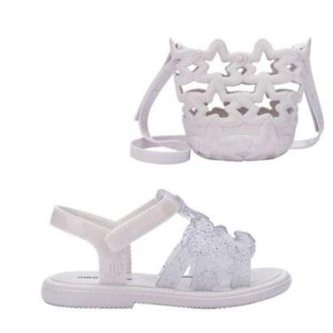 Imagem de Kit Mini Melissa + Bolsa Luminous Baby Branco Glitter-Feminino