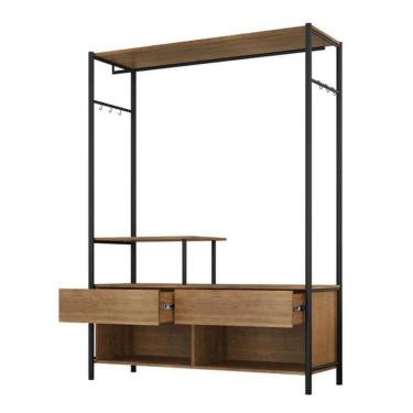 Imagem de Guarda Roupa Closet Solteiro Barcelona Preto Demolição - Artefamol