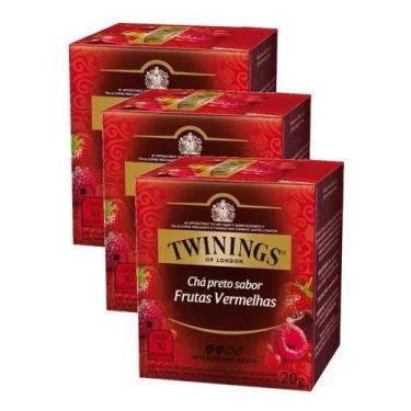 Imagem de Kit Chá Twinings Preto Frutas Vermelhas 20g - 3 unidades