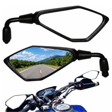 Imagem de Retrovisor Mini Esportivo Z400 Haste Curta Rosca 10mm Moto Honda Kawas