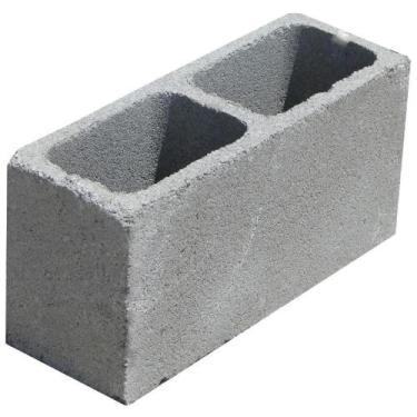 Imagem de Bloco De Concreto Vedação 19x19x39cm Com Fundo - Vb Blocos Bloco Concr