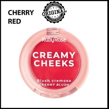 Imagem de Blush Cremoso Ruby Rose Creamy Cheeks HBM02, CHERRY RED