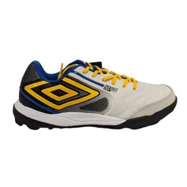 Imagem de Chuteira Masculina Society Umbro 1214806 Pro 5 Bump Club, Branco, Amar