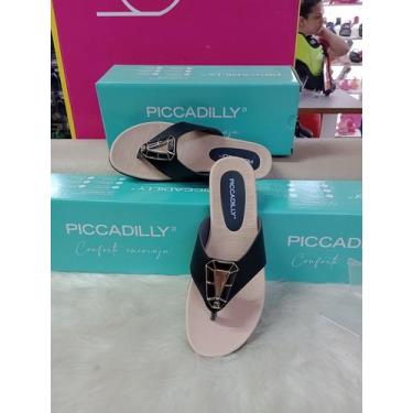 Imagem de Sandália da Piccadilly Class Chinelo Referência 418072-8, Preto, 37