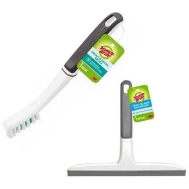 Imagem de Kit Escova Limpa Limo e Rodinho para Limpeza SCOTCH-BRITE 3M