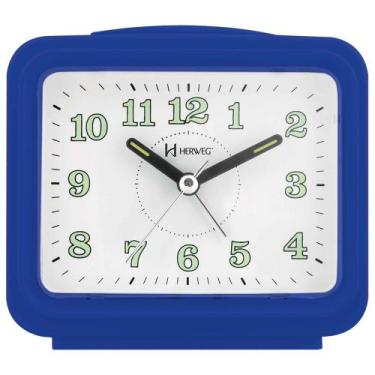Imagem de Despertador Analógico Quartzo Herweg 2588 011 Azul