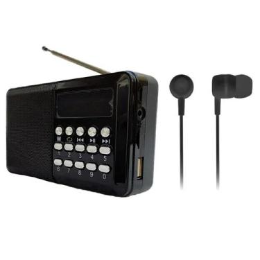 Imagem de Mini Radio Digital Bluetooh  de Bolso Recarregável Entrada Fone P2 Usb