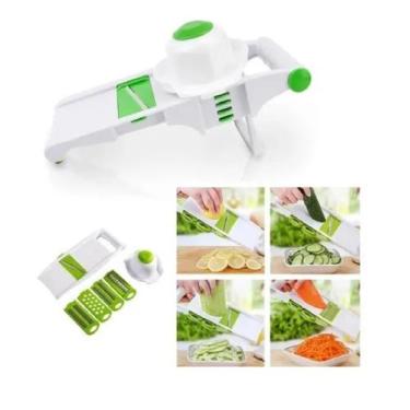 Imagem de Kit 5 em 1Cortador Ralador Fatiador Multifuncional Vegetais Legume Sal