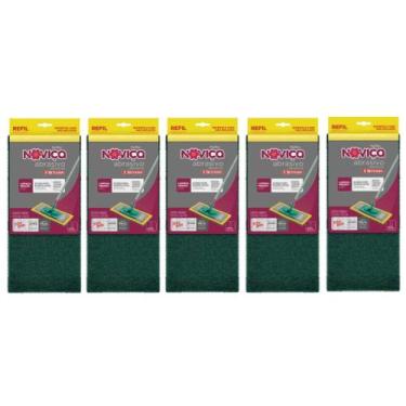 Imagem de Kit Refil Mop Abrasivo para Limpeza Pesada 5 unidades Noviça Bettanin