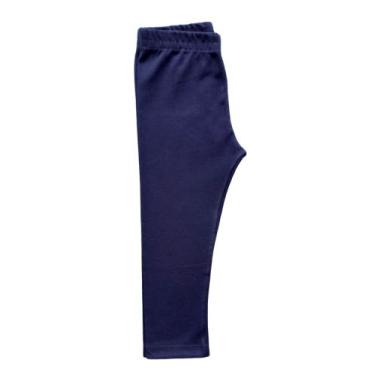 Imagem de Calça Legging Infantil Feminina Cotton Brandili, Marinho, 2