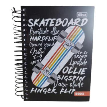 Imagem de Agenda Pepper 160 Folhas Espiral 117x164mm Skate Board 2023 - Tilibra