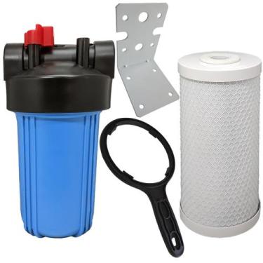 Imagem de Kit Filtro Big Blue 10" Completo com Carvão Carbon Block - Biosolvit