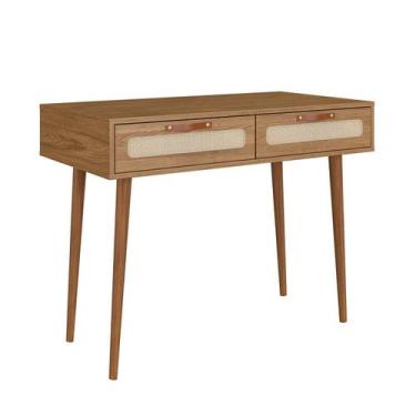 Imagem de Penteadeira com 2 Gavetas Retrô 77cm x 90cm Marrom/Olmo - Metta Mobili