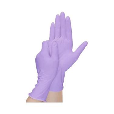 Imagem de Luvas Descartáveis De Nitrilo Roxas, Impermeáveis E Sem Látex, 10, 20,