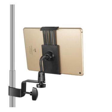 Imagem de Suporte Clamp p/Fixar Tablet Em Pedestal Partitura Digital Igreja Louv