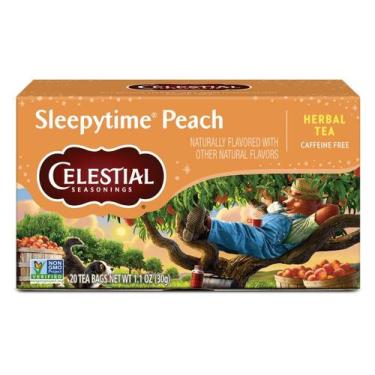 Imagem de CHá CELESTIAL SLEEPYTIME PEACH Sabor Pessego 20 Sachês 29g