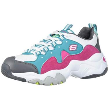 Imagem de Skechers D'Lites 3.0-zenway Tênis feminino, Turquesa/rosa, 11 Little Kid