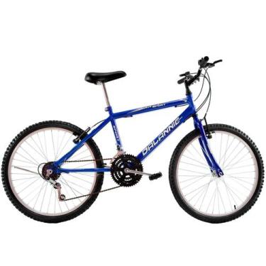 Imagem de Bicicleta Aro 24 Masculina Sport 18 Marchas Azul - Dalannio Bike