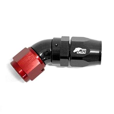 Imagem de Conexão 10AN / AN10 Curva 45° graus para Mangueira Aeroquip - Original (Preta e Vermelha)