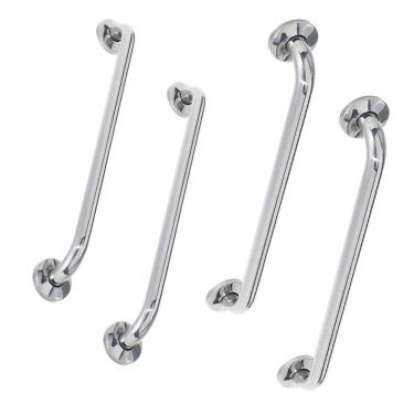 Imagem de Alça Apoio Kit 4 unidades 40cm e 60cm Inox Idoso Cadeirante Acessibilidade Deficiente B...