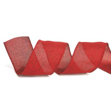 Imagem de Fita Natalina Vermelha De Juta 1un 6,30cmx9,14mts 1418127