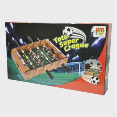 Pebolim Totó Jogo Futebol De Mesa 18 Jogadores 17x37x70cm