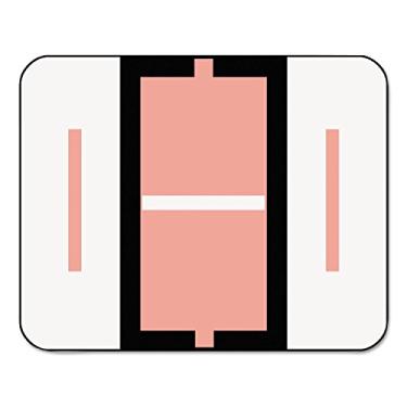 Imagem de Smead 67079 Az Etiquetas Com Guia De Extremidade Estilo Barra Com Código De Cores Letra I Rosa 500/Rolo Rosa