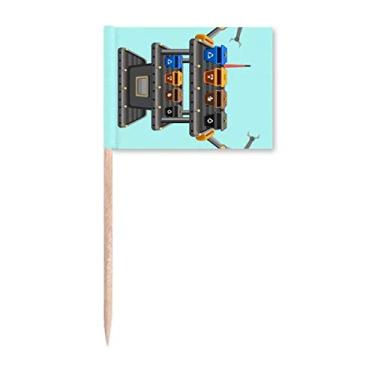 Imagem de Máquina de classificação de lixo para lixo, prateleira, palito, bandeiras, marcador, decoração de festa