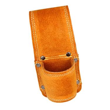 Imagem de Fenteer Presilhas De De De Couro Pu, Organizador Artesanal Coldre Porta-Ferramentas Para, Eletricista, Um Buraco, Tamanho Real