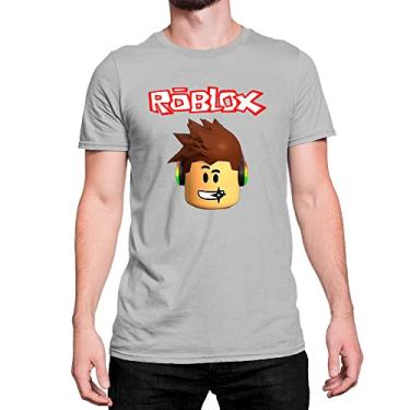Imagem de Camiseta T-Shirt Roblox Personagem Player Jogador Algodão Cor:Cinza;Tamanho:G