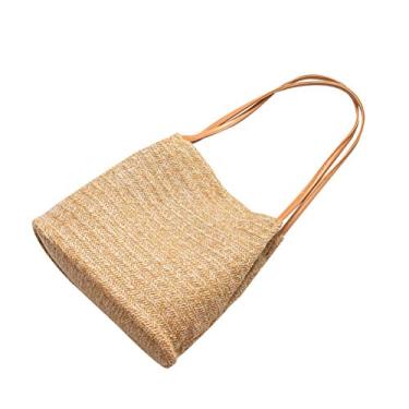 Imagem de Tendycoco – Bolsa de mão de praia com palha de verão e bolsa pequena para mulheres e mulheres