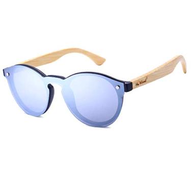 Imagem de Óculos de Sol Artesanal Design de Madeira HU WOOD Polarizados com Proteção Uv400 Ultra-Leve (C2)