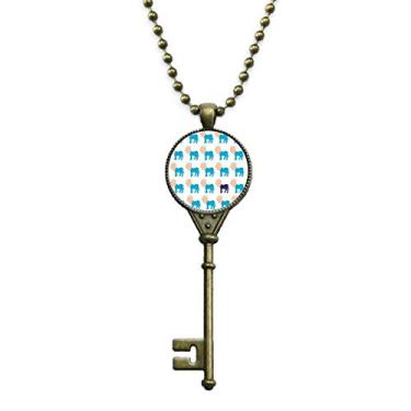 Imagem de OFFbb-USA America Party Figure Repeat Burro Democracia Chaveiro Colar com pingente de corrente enfeitada