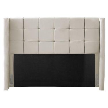 Imagem de Cabeceira Cama Box Casal Queen Size Gioconda 160cm Com Frame Linho Bege - Desk Design