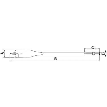 Imagem de Tramontina Broca Chata para Madeira 1/4'' Cromada