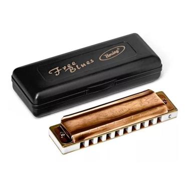 Imagem de Gaita Harmônica HERING Diatônica Free Blues Bronze Dó BZ7020