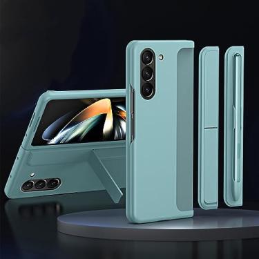 Imagem de para Samsung Galaxy Z Fold 5 4 3 Slot para caneta com caneta de toque Stylus Suporte invisível para Galaxy Z Fold 5 Capa traseira, azul celeste, para Samsung Z Fold 5