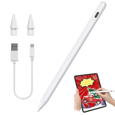 Imagem de SLAUNT Caneta Stylus para iPad, Apple Pencil para iPad 2018-2023 com rejeição de palma, sensibilidade de inclinação, caneta Stylus para iPad 6/7/8/9/10, iPad Pro 27.9 cm/32.8 cm, iPad Air 3/4/5, iPad
