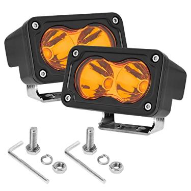 Imagem de ANGU-OFFROAD Cápsulas de LED âmbar, farol de neblina LED CREE de 7,6 cm 40 W, luz de trabalho de LED super brilhante pequena para caminhão, bicicleta suja, SUV, UTV, ATV, luzes de para-choque off-road