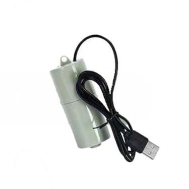 Imagem de Bomba de ar USB para tanque de peixes, bomba de ar para aquário, mini filtro de tubulação, mangueira para infláveis, pesca, exterior, bomba de oxigênio, portátil, pequena (3 x 3 x 7,5 cm, verde)