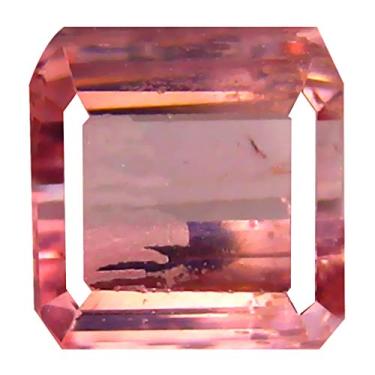 Imagem de Pedra preciosa natural solta de turmalina rosa não aquecida 2,29 ct com corte de octógono (7 x 7 mm)