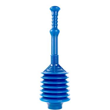 Imagem de JS Jackson Supplies Desentupidor de vaso sanitário sanfonado profissional, mergulho de pressão de alta pressão remove tamancos resistentes de banheiros, desentupidor de energia multiuso, cobalto