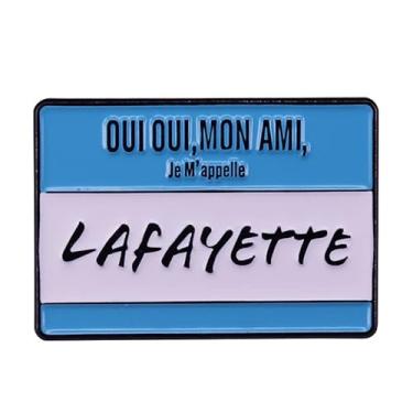 Imagem de Broche Pinstant Azul Retrô Hamilton Broadway Musical Theater Alexander Lafayette 3,15 cm, 1.25 Inches, Esmalte, Esmalte