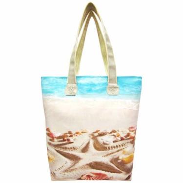 Imagem de Bolsa Feminina Praia Impermeável Conchas Na Areia Magicc Bolsas