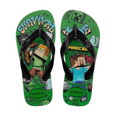 Imagem de Chinelo Bege Palha Kids Minecraft Havaianas n° 39/40